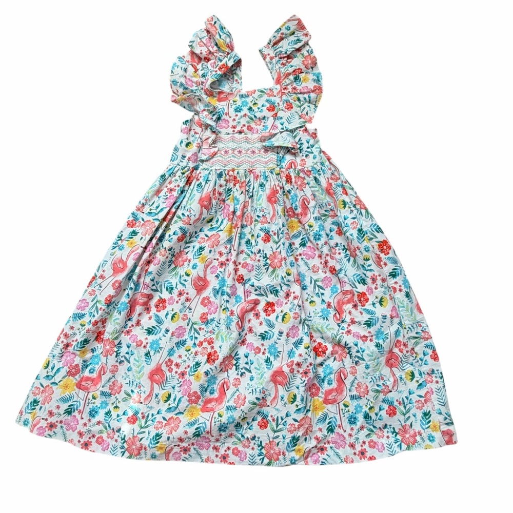 Floral Flamingo Print Dress